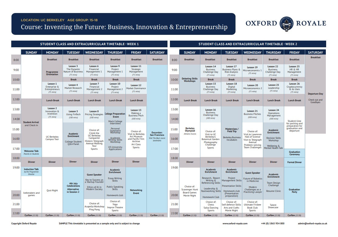 Tabara business si antreprenoriat 15-18 ani, UC Berkeley, SUA - IVI Romania 15
