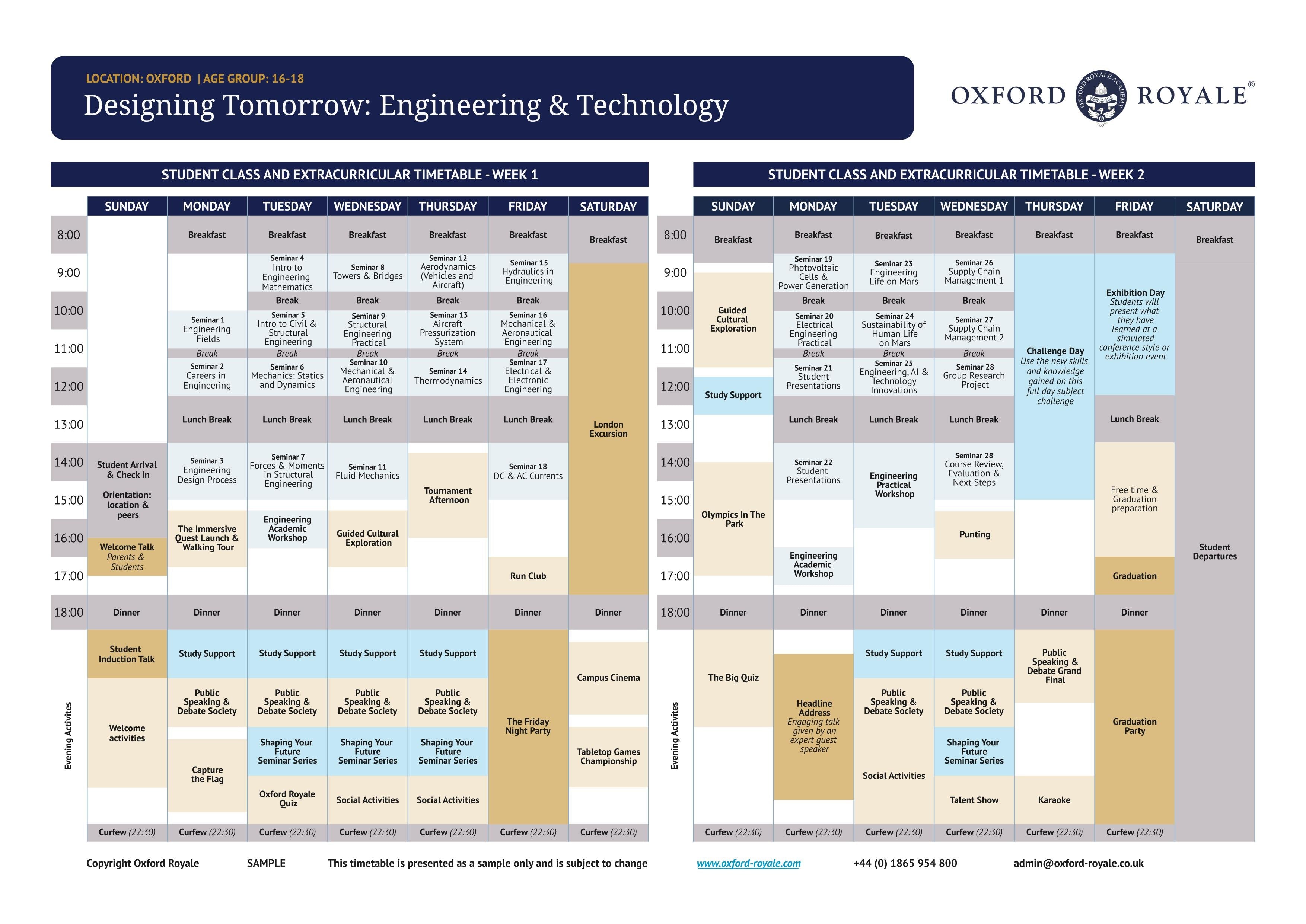 Tabara Inginerie și Tehnologie (16 - 18 ani) - Oxford University